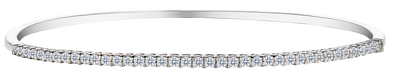 1.00 Carat of Lab Grown Diamonds Bangle, 10kt White Gold.....................NOW