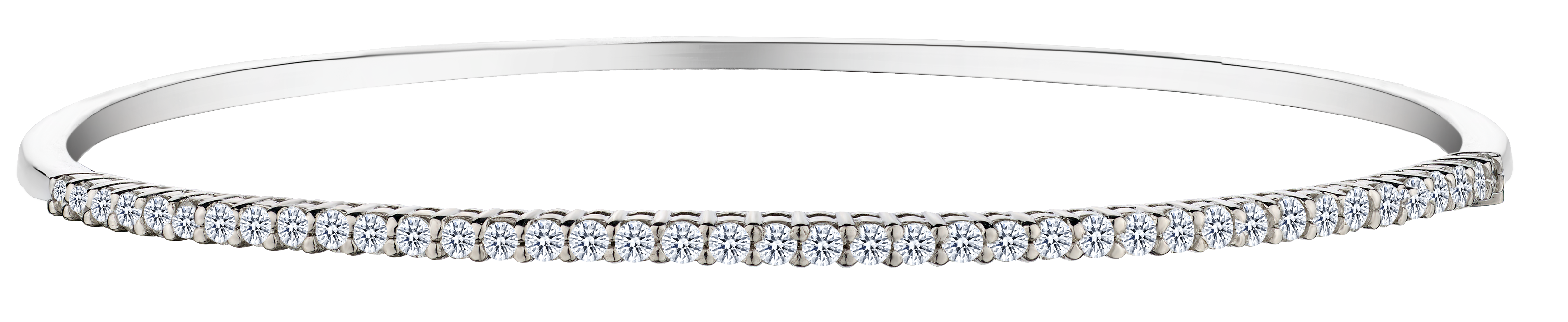 1.00 Carat of Lab Grown Diamonds Bangle, 10kt White Gold.....................NOW