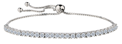 2.00 Carat of Lab Grown Diamonds "Love Tie" Bolo Bracelet, Silver.....................NOW