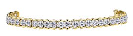 10.00 Carat of Lab Grown Diamonds Tennis Bracelet, 10kt Yellow Gold.....................NOW