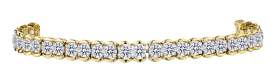 10.00 Carat of Lab Grown Diamonds Tennis Bracelet, 10kt Yellow Gold.....................NOW