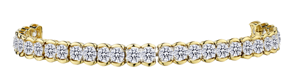 10.00 Carat of Lab Grown Diamonds Tennis Bracelet, 10kt Yellow Gold.....................NOW
