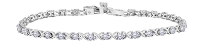 2.50 Carat Of Lab Grown Diamonds "Xoxo" Bracelet, Silver.....................NOW