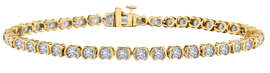 2.00 Carat Of Lab Grown Diamonds Bracelet, 10kt Yellow Gold.....................NOW