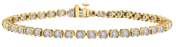 2.00 Carat Of Lab Grown Diamonds Bracelet, 10kt Yellow Gold.....................NOW - Griffin Jewellery Designs