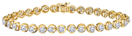 5.00 Carat Of Lab Grown Diamonds Bracelet, 10kt Yellow Gold.....................NOW