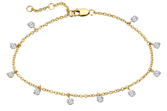1.00 Carat of Lab Grown Diamonds Bracelet, 10kt Yellow Gold.....................NOW