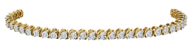 1.00+ Carat of Lab Grown Diamonds "Miracle" Tennis Bracelet, Gold Plated.....................NOW - Griffin Jewellery Designs