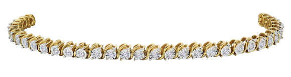 1.00+ Carat of Lab Grown Diamonds "Miracle" Tennis Bracelet, Gold Plated.....................NOW - Griffin Jewellery Designs