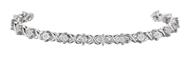 .50 Carat of Lab Grown Diamonds "XOXO" Tennis Bracelet, Sterling Silver.....................NOW - Griffin Jewellery Designs