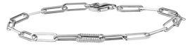 .15 Carat Paperclip Diamond Bracelet, Silver.......................NOW