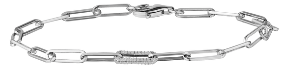 .15 Carat Paperclip Diamond Bracelet, Silver.......................NOW