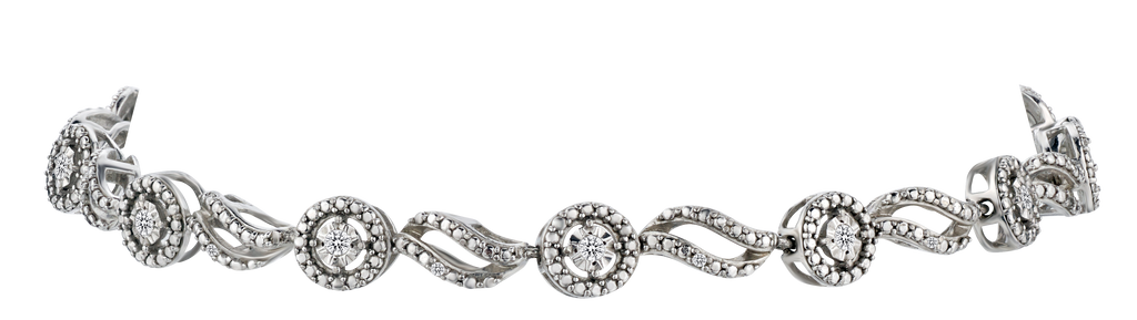 .26 Carat of Diamonds Bracelet, Silver.....................NOW