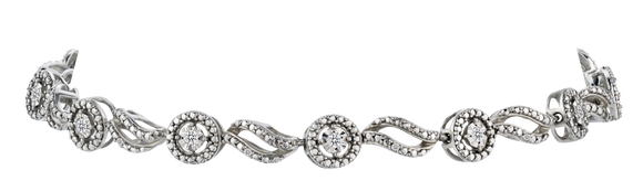 .26 Carat of Diamonds Bracelet, Silver.....................NOW
