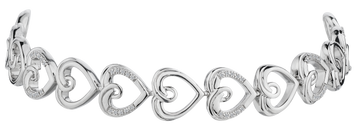 .11 Carat of Diamonds Heart Bracelet, Silver.....................NOW