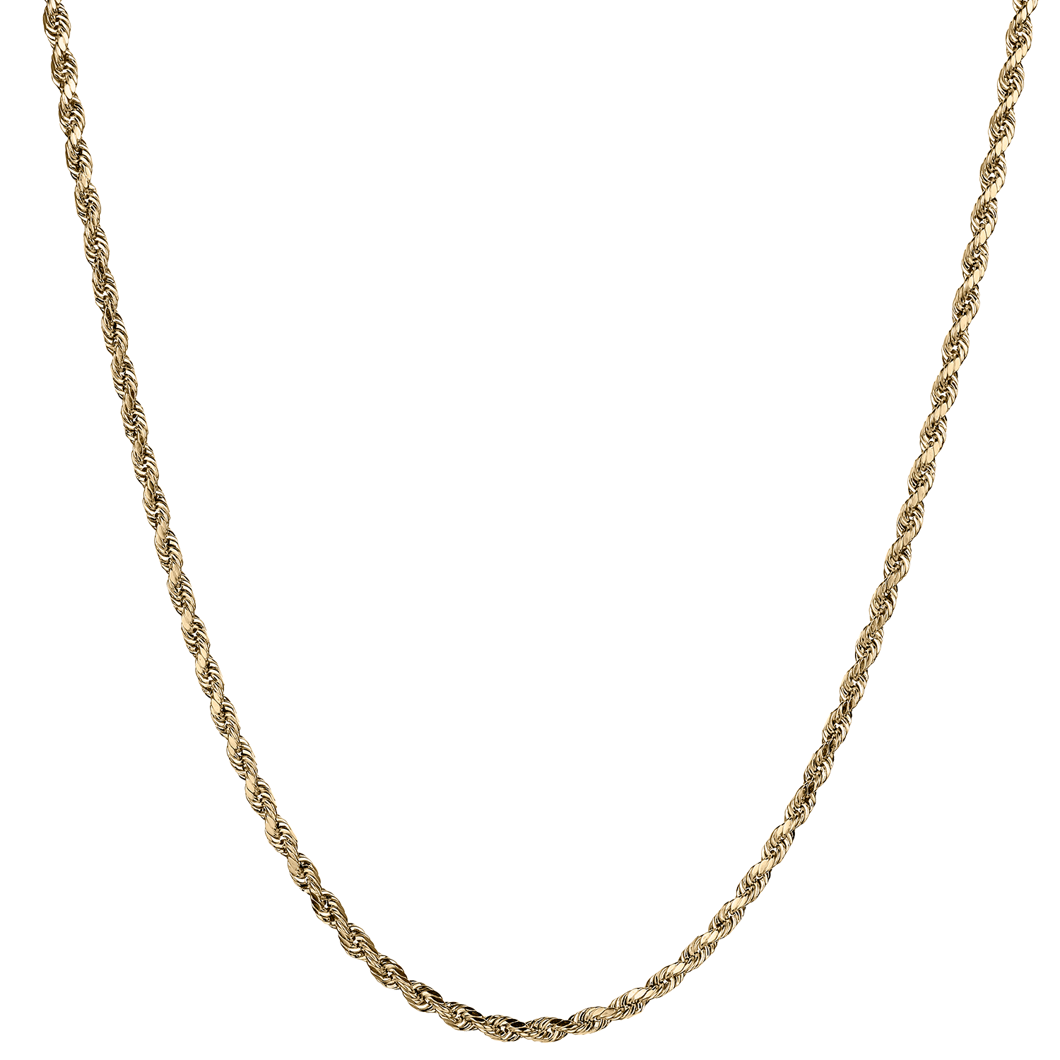 Rope Chain 24", 10kt Yellow Gold. Necklaces and Pendants. Griffin Jewellery Designs.  