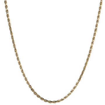 Rope Chain 24", 10kt Yellow Gold. Necklaces and Pendants. Griffin Jewellery Designs.  