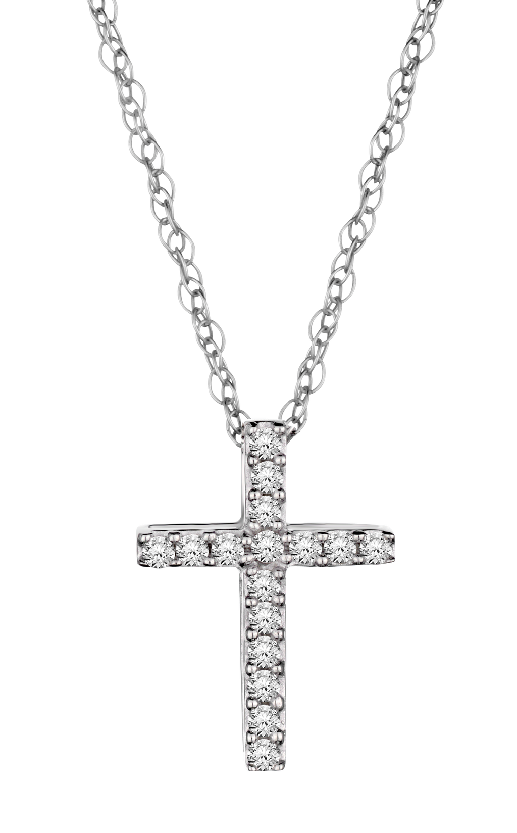 .10 Carat of Diamonds Cross Pendant, 10kt White Gold.....................NOW