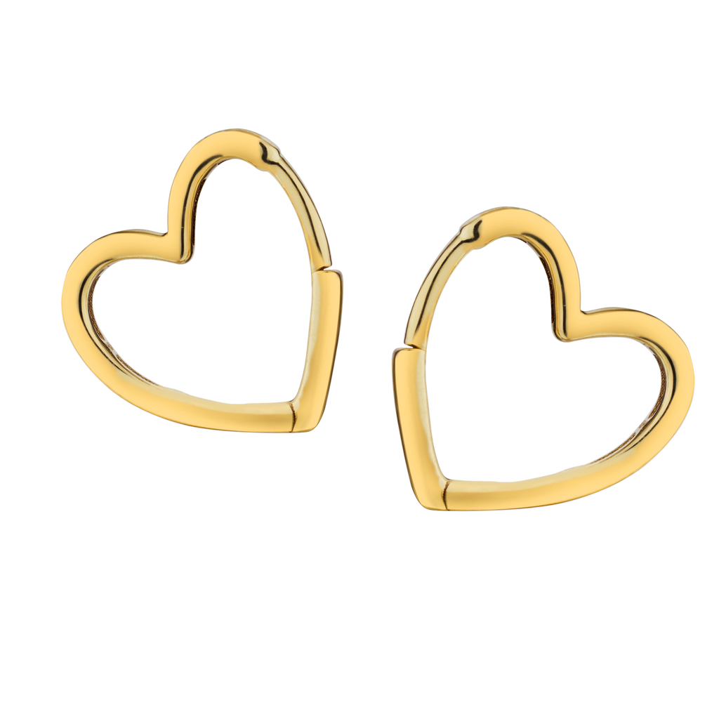 "Heart" Huggie Earrings, 10kt Yellow Gold.....................NOW