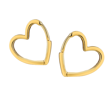 "Heart" Huggie Earrings, 10kt Yellow Gold.....................NOW