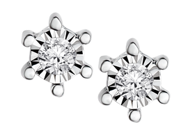 .05 Carat of Diamonds Stud Earrings, 10kt White Gold.....................NOW