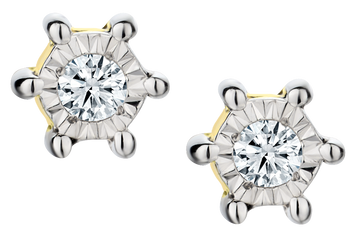 .05 Carat of Diamonds Round Stud Earrings, 10kt Yellow Gold.....................NOW
