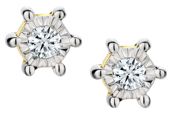 .05 Carat of Diamonds Round Stud Earrings, 10kt Yellow Gold.....................NOW