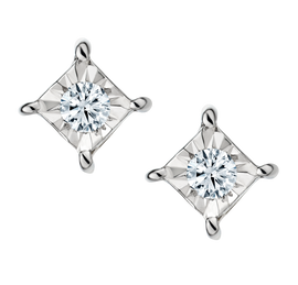 .05 Carat of Diamonds Square Stud Earrings, 10kt Yellow Gold.....................NOW