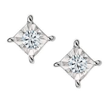 .05 Carat of Diamonds Square Stud Earrings, 10kt Yellow Gold.....................NOW