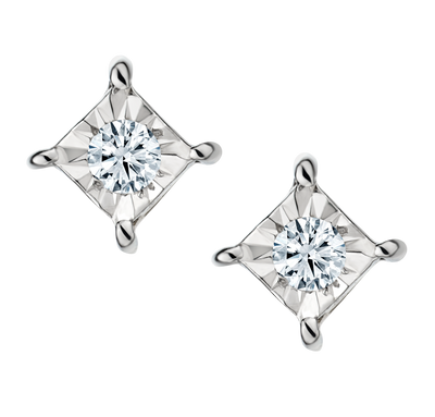 .05 Carat of Diamonds Square Stud Earrings, 10kt Yellow Gold.....................NOW