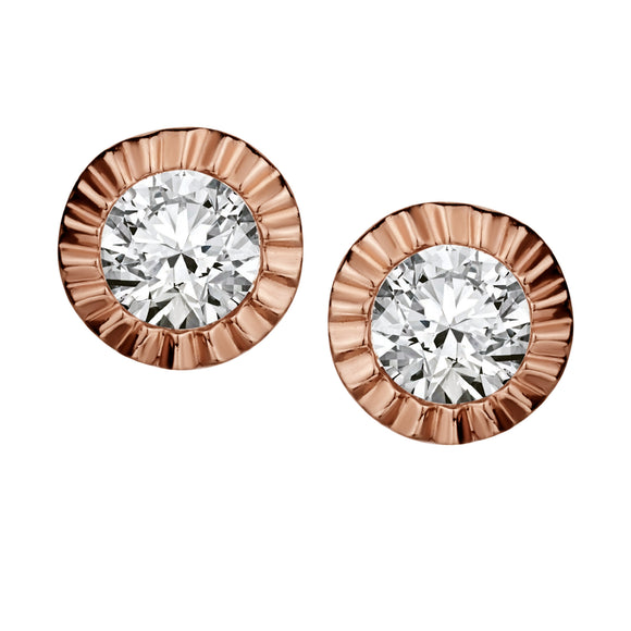 .33 Carat of Diamonds "Rose" Earrings,  14kt Rose Gold.....................NOW