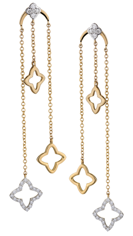 .33 Carat of Diamonds Drop Earrings, 10kt Yellow Gold.....................NOW