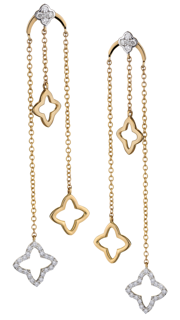 .33 Carat of Diamonds Drop Earrings, 10kt Yellow Gold.....................NOW