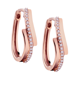 .11 Carat of Diamonds Hoop Earrings, 10kt Rose Gold.....................NOW