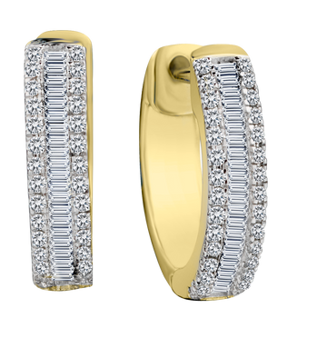 .33 Carat of Diamonds Hoop Earrings, 10kt Yellow Gold.....................NOW - Griffin Jewellery Designs
