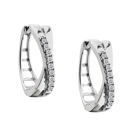 .10 Carat of Diamonds Hoop Earrings, 10kt White Gold.....................NOW