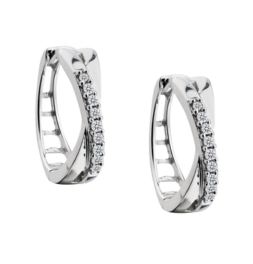 .10 Carat of Diamonds Hoop Earrings, 10kt White Gold.....................NOW