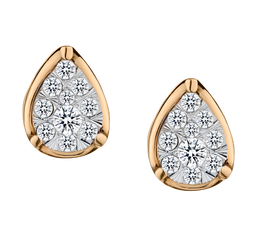 .50 Carat of Diamonds Pear Shaped Pave Earrings, 14kt Two Tone.....................NOW