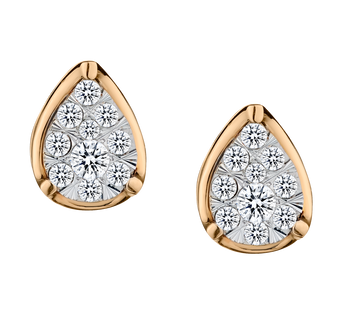 .50 Carat of Diamonds Pear Shaped Pave Earrings, 14kt Two Tone.....................NOW