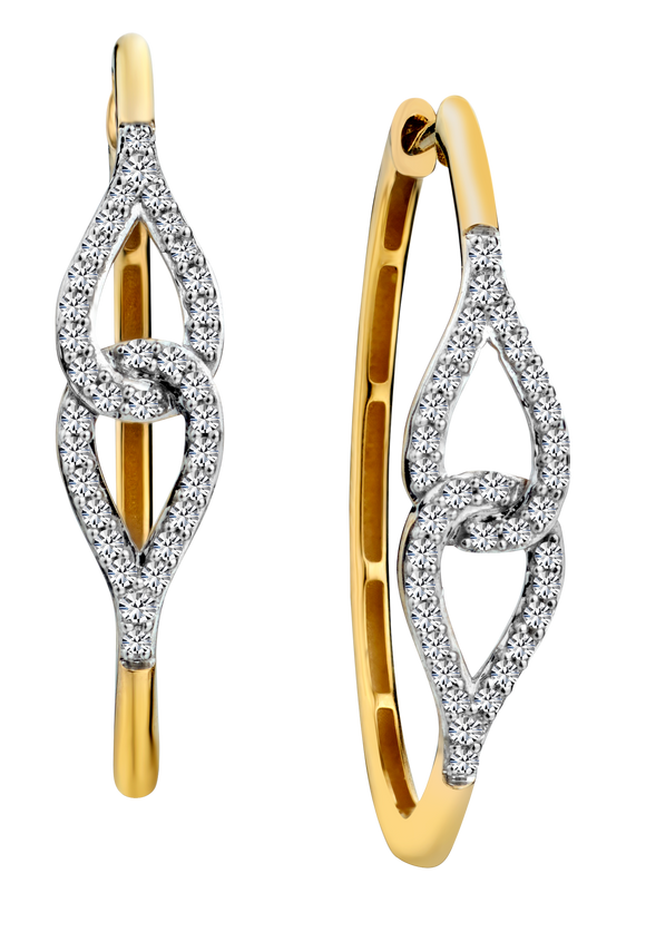 .33 Carat of Diamonds Hoop Earrings, 10kt Yellow Gold.....................NOW