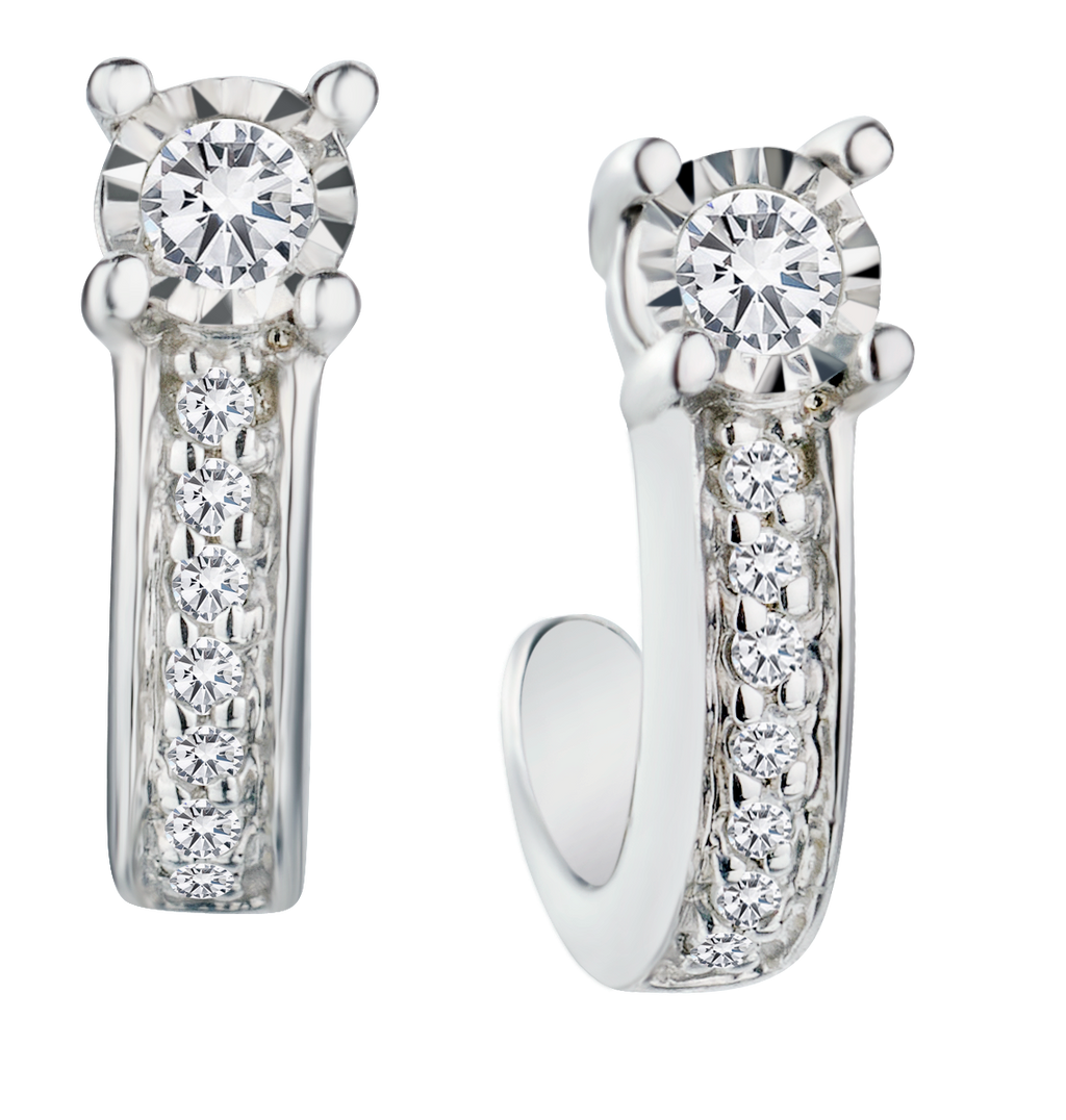 .10 Carat of Diamonds "Miracle" Earrings, 14kt White Gold.....................NOW