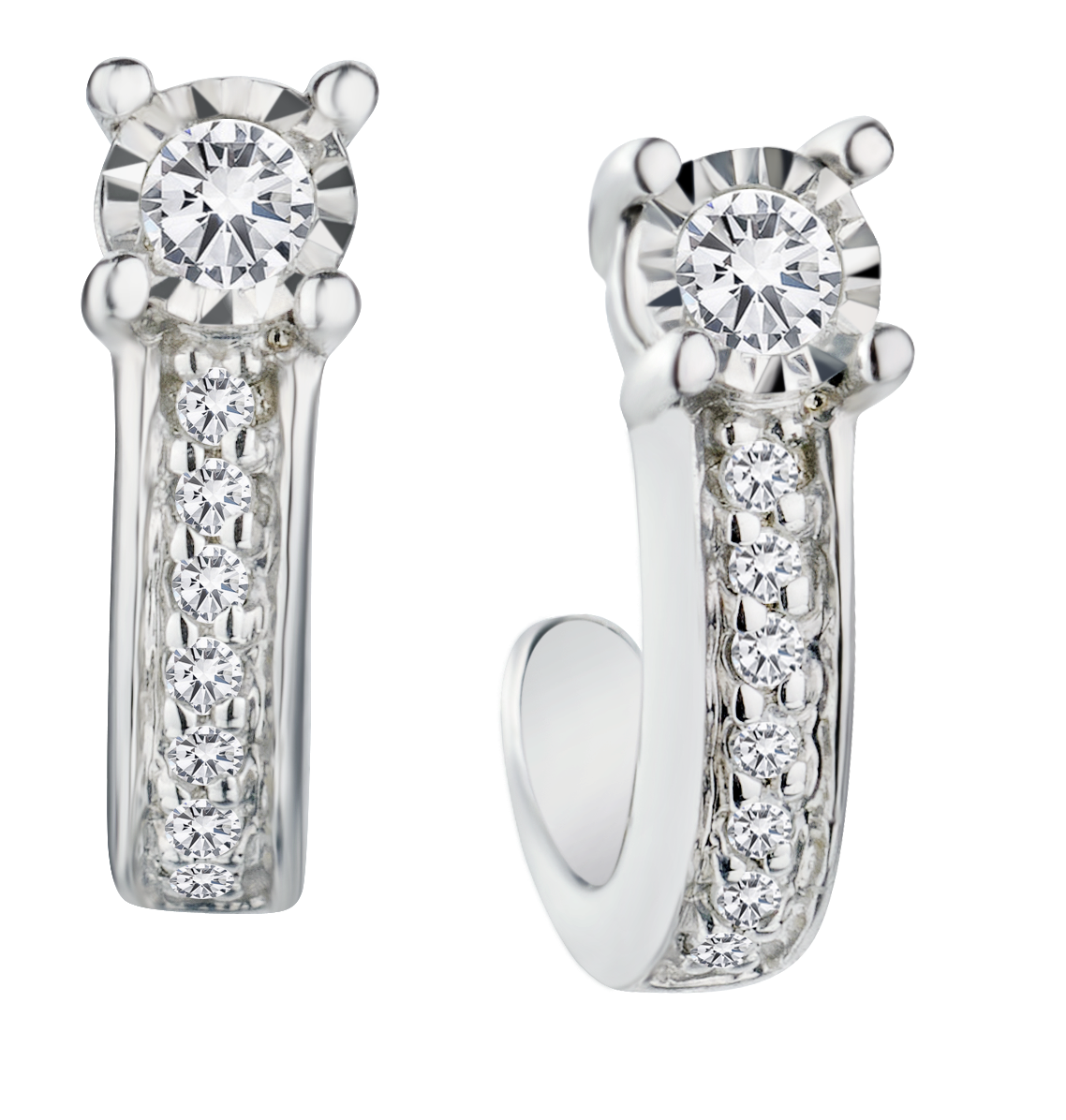 .10 Carat of Diamonds "Miracle" Earrings, 14kt White Gold.....................NOW