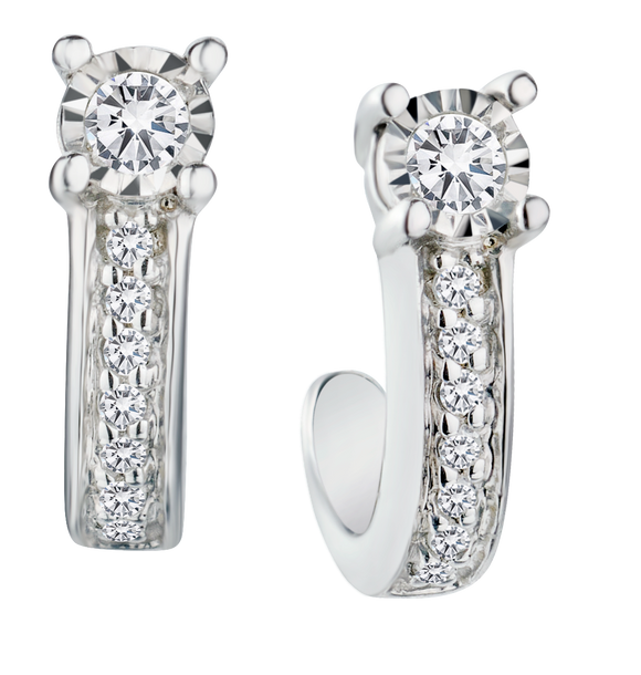 .10 Carat of Diamonds "Miracle" Earrings, 14kt White Gold.....................NOW