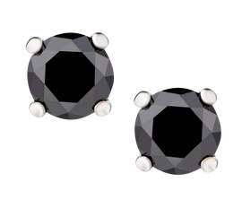 .50 Carat of Black Diamonds Solitaire Stud Earrings, 10kt White Gold.....................NOW