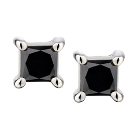 .50 Carat Of Black Diamonds Stud Earrings, Silver.....................NOW