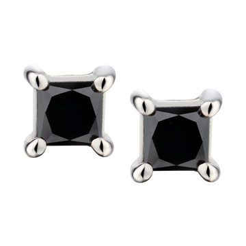 .50 Carat Of Black Diamonds Stud Earrings, Silver.....................NOW