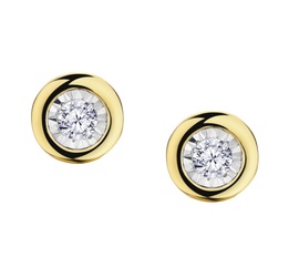 ,07 Carat of Lab Grown Diamonds Stud Earrings, Gold Plated.....................NOW - Griffin Jewellery Designs