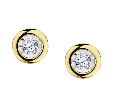 ,07 Carat of Lab Grown Diamonds Stud Earrings, Gold Plated.....................NOW - Griffin Jewellery Designs