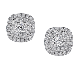 .25 Carat of Diamonds Double Halo Stud Earrings, 10kt White Gold.....................NOW