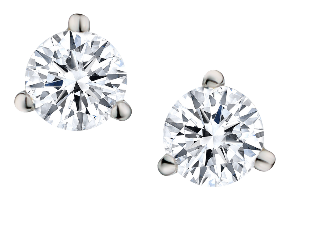 .25 Carat of Lab Grown Diamonds Solitaire Earrings, 14kt White Gold.....................NOW